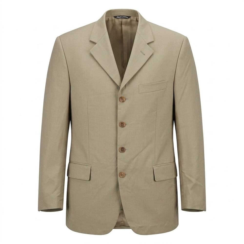 Baracuta Super 110s Blazer Jacket Solid Long Sleeve Men See Measurements